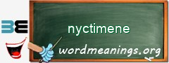 WordMeaning blackboard for nyctimene